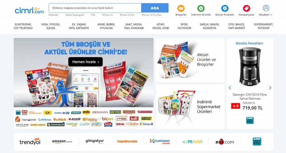 فروشگاه اینترنتی جیمری (Cimri) ترکیه