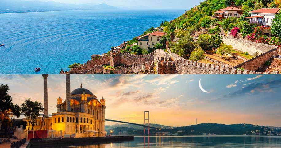 تصویر شهر آنتالیا و استانبول - تصمیم گیری برای سرمایه گذاری در ترکیه جهت اخذ تابعیت